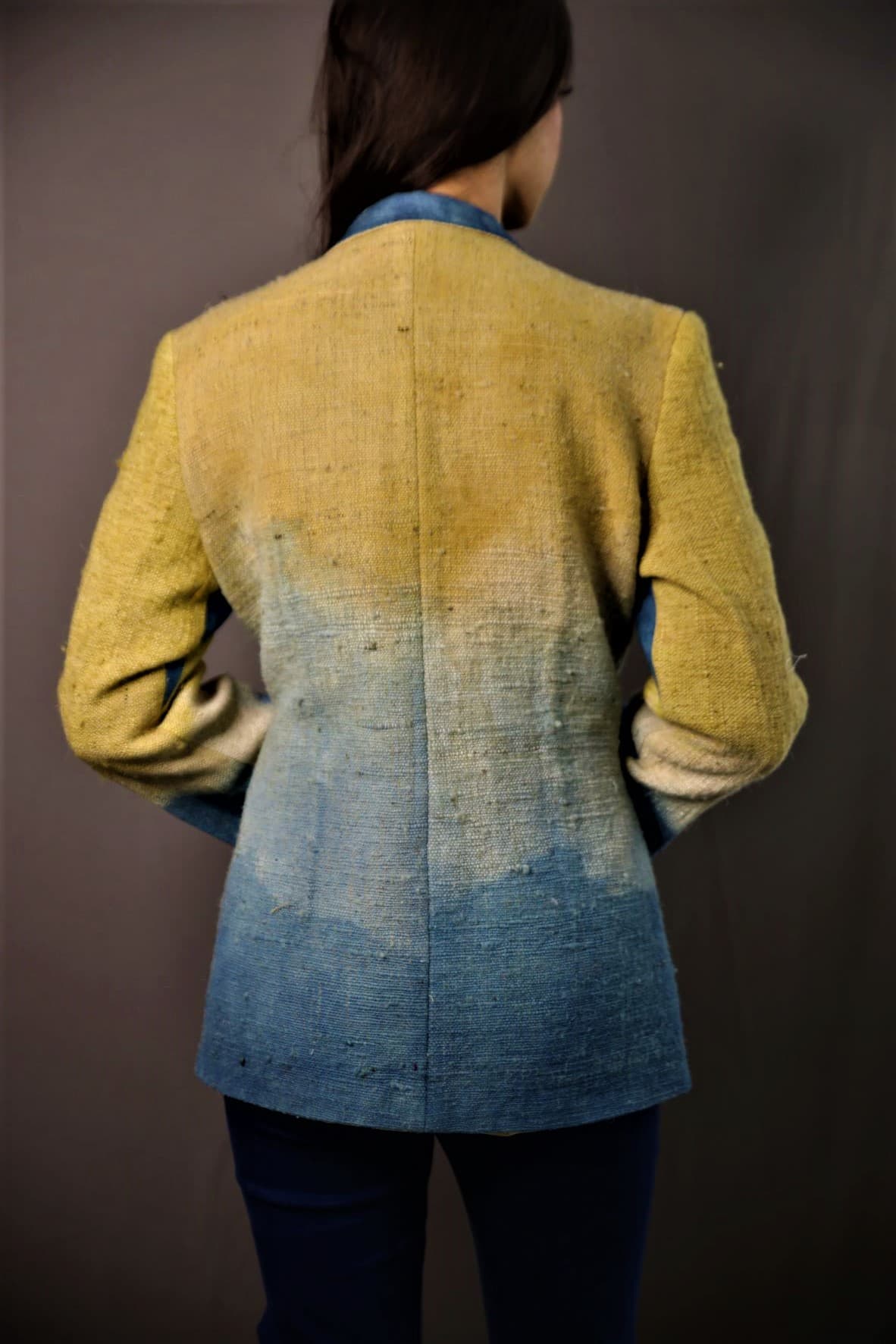 WOOLEN INDIGO DYED JACKET  product photo