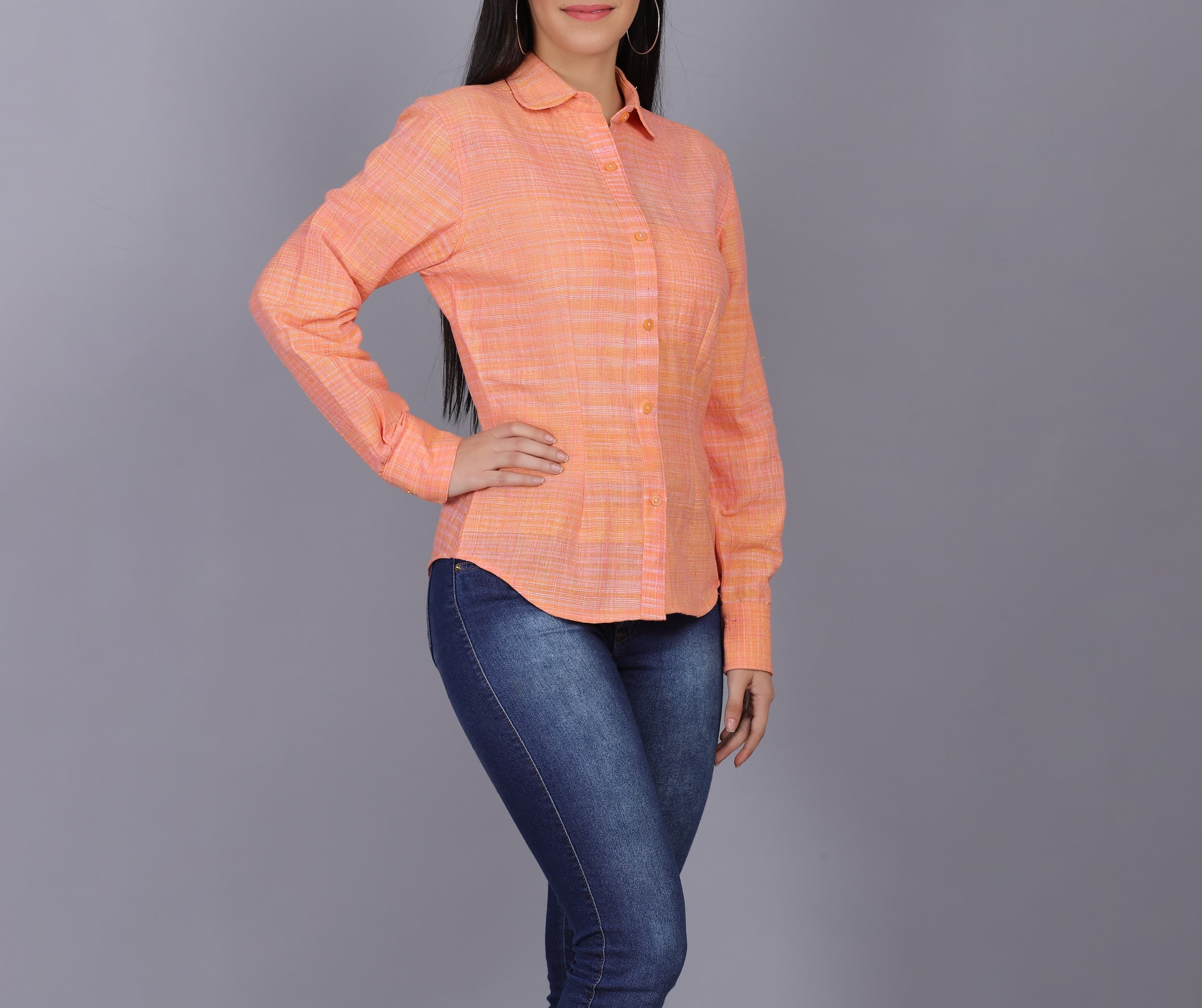 Summer Shirt in Khadi Cotton - Pink - Large product photo
