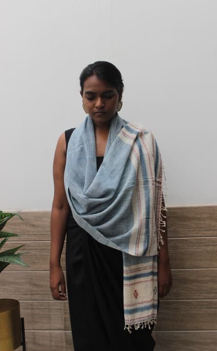 Kala Cotton Stole with Bhujodi Motifs product photo